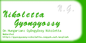 nikoletta gyongyossy business card