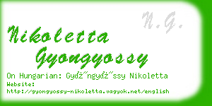 nikoletta gyongyossy business card